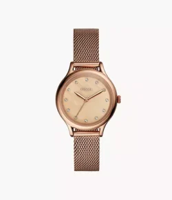 Laney Three-Hand Rose-Gold-Tone Stainless Steel Watch