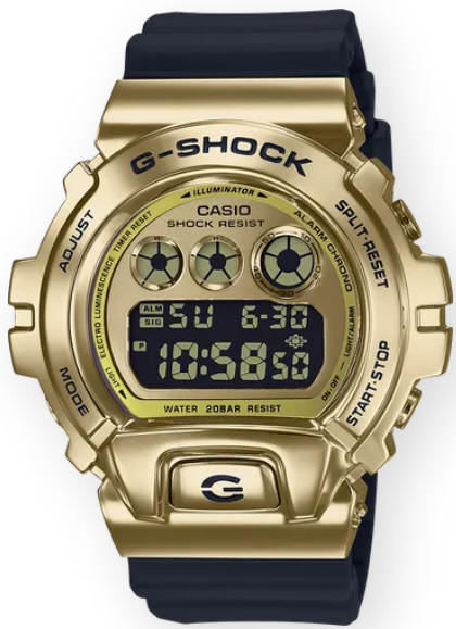 Casio G-Shock Classic 6900 Digital Gold Metal Face Watch GM6900G-9