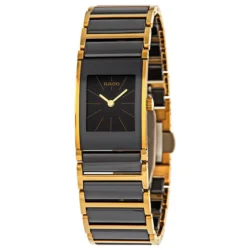 Integral Black Dial Ceramic Ladies Watch