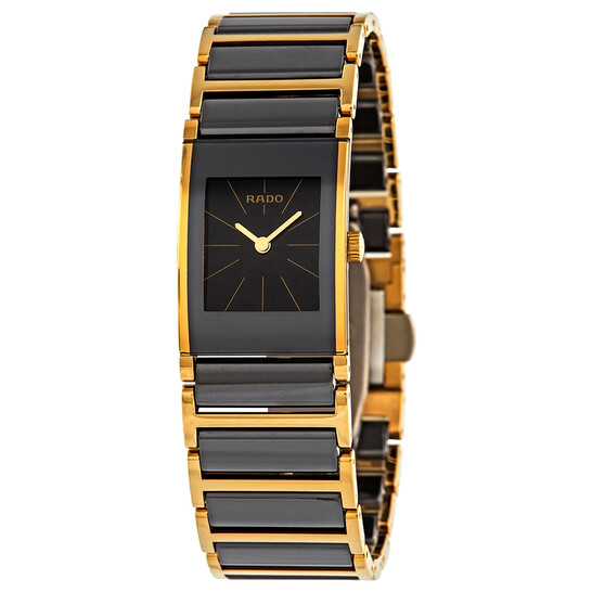 Integral Black Dial Ceramic Ladies Watch