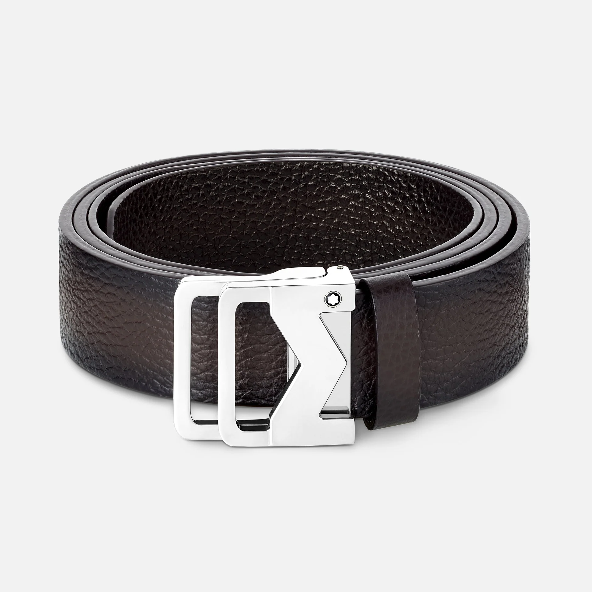 Montblanc Leather M buckle sfumato brown 35 mm leather belt-MB131180